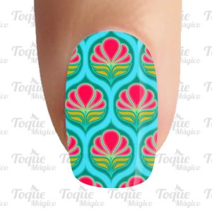 adesivo de unhas abstrato flor