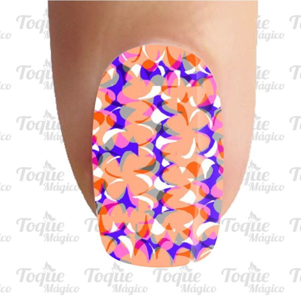 adesivos para unhas abstrata