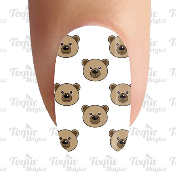 adesivos de unhas animal ursinhos