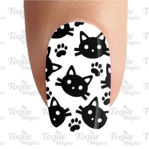 adesivos de unhas animal gatinhos