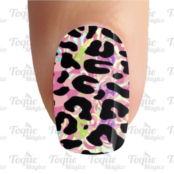 adesivo de unhas animal print