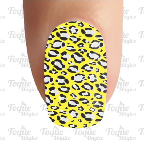 adesivo de unhas animal print