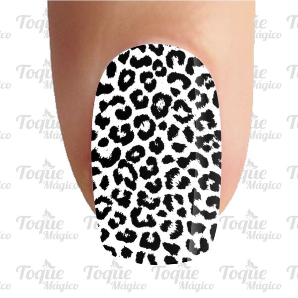 adesivo de unhas animal print